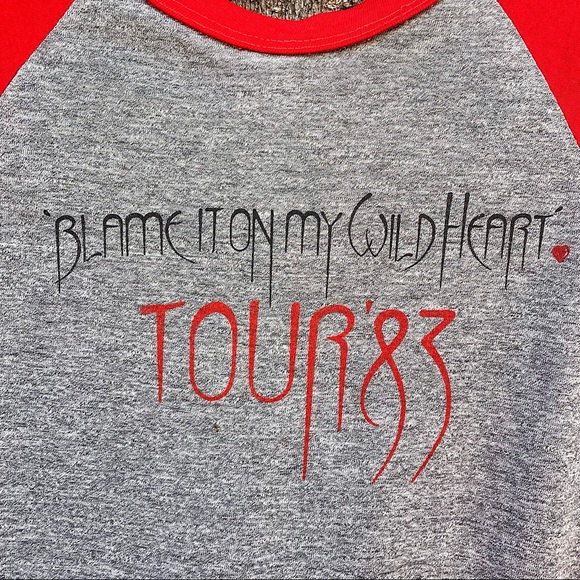1983 Stevie Nicks Blame It On My Wild Heart Tour Baseball Tee - Picture 4 of 7